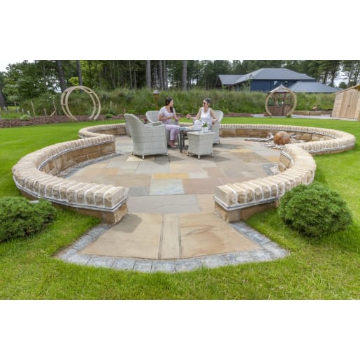 Marshalls Indian Sandstone Project Pack 20.96m² Brown Multi Pack size 71