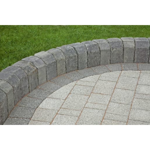 Marshalls Tegula Kerb 90 Degree Internal Return 160 x 160 x 250mm Pennant Grey